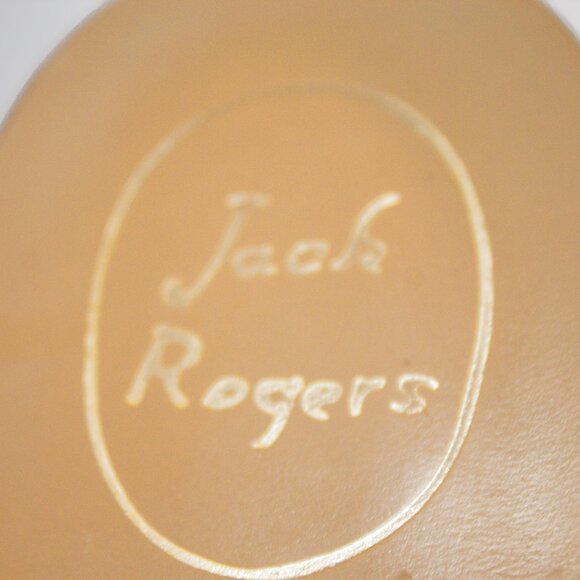 Jack Rogers Womens Shoes Blair Sandals  Coral White Leather Slide | Flats VGUC - Picture 8 of 8